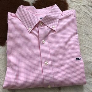 Pink Small Gingham Button Down Shirt